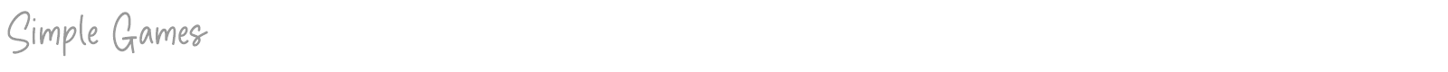 Simple Games font preview